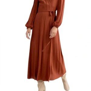 & Other Stories Terracotta Wrap Dress